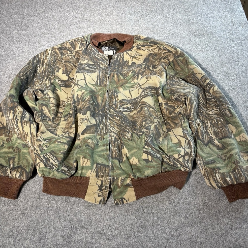 Vintage Realtree Camo Jacket Mens Xxl Patriot Industries Bomber Insulated USA